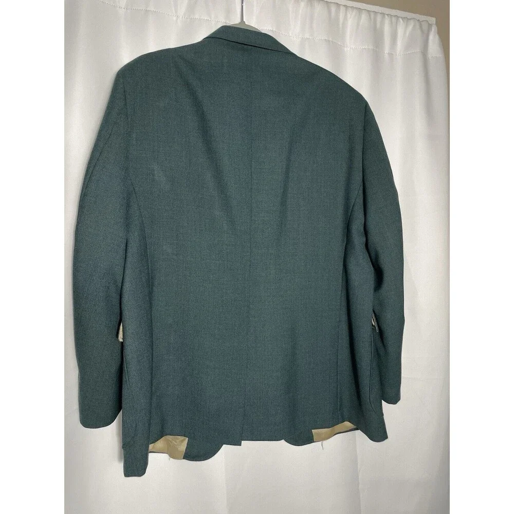 Mikael York Men's Green Long Sleeve Button Down Blazer